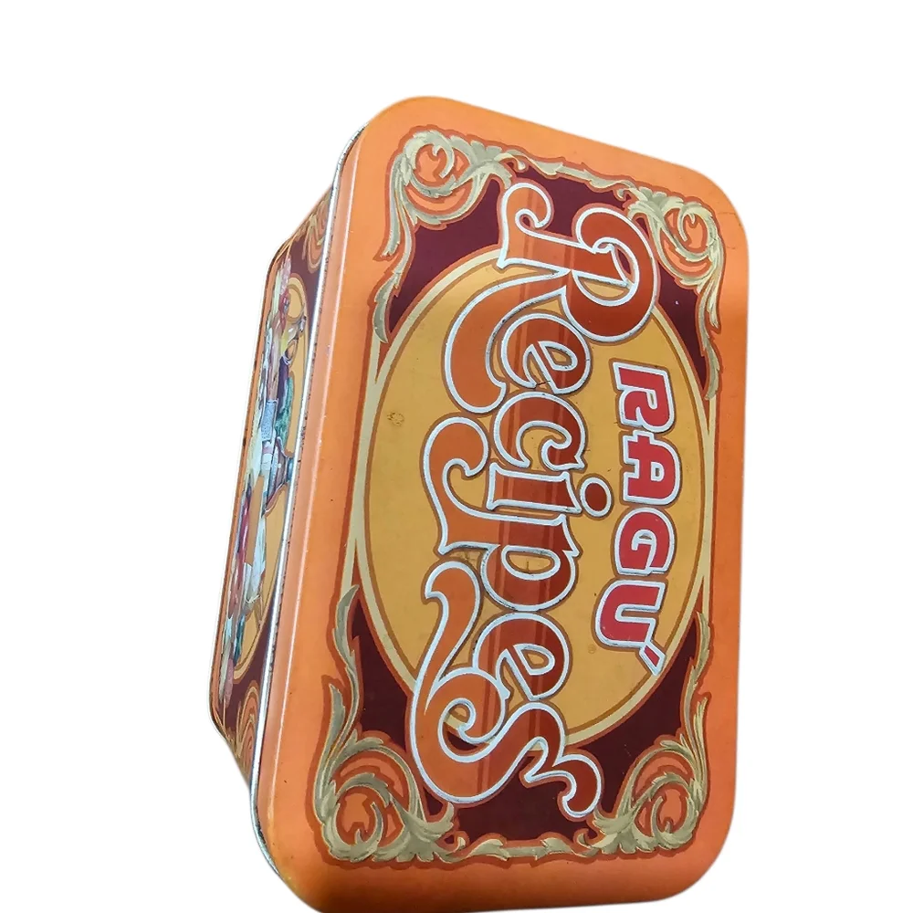 Vuntage Ragu Orange Recipe Tin‎ Box